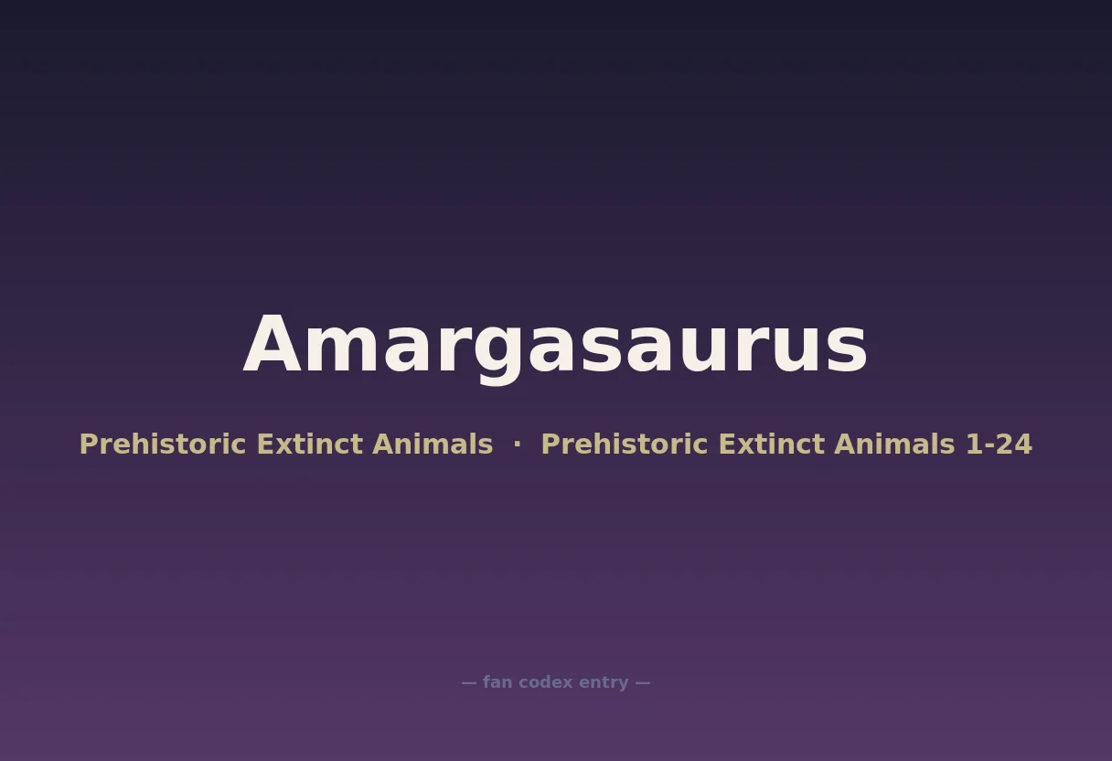 Amargasaurus