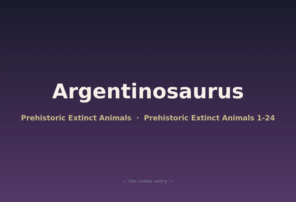 Argentinosaurus